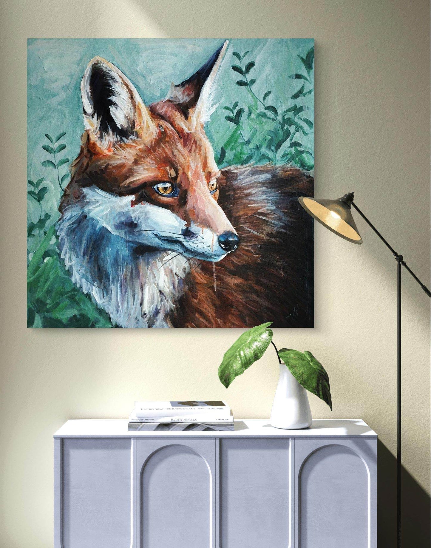 Gemälde tükis Fuchs – handgemaltes Original Acrylbild (70 x 70 cm)