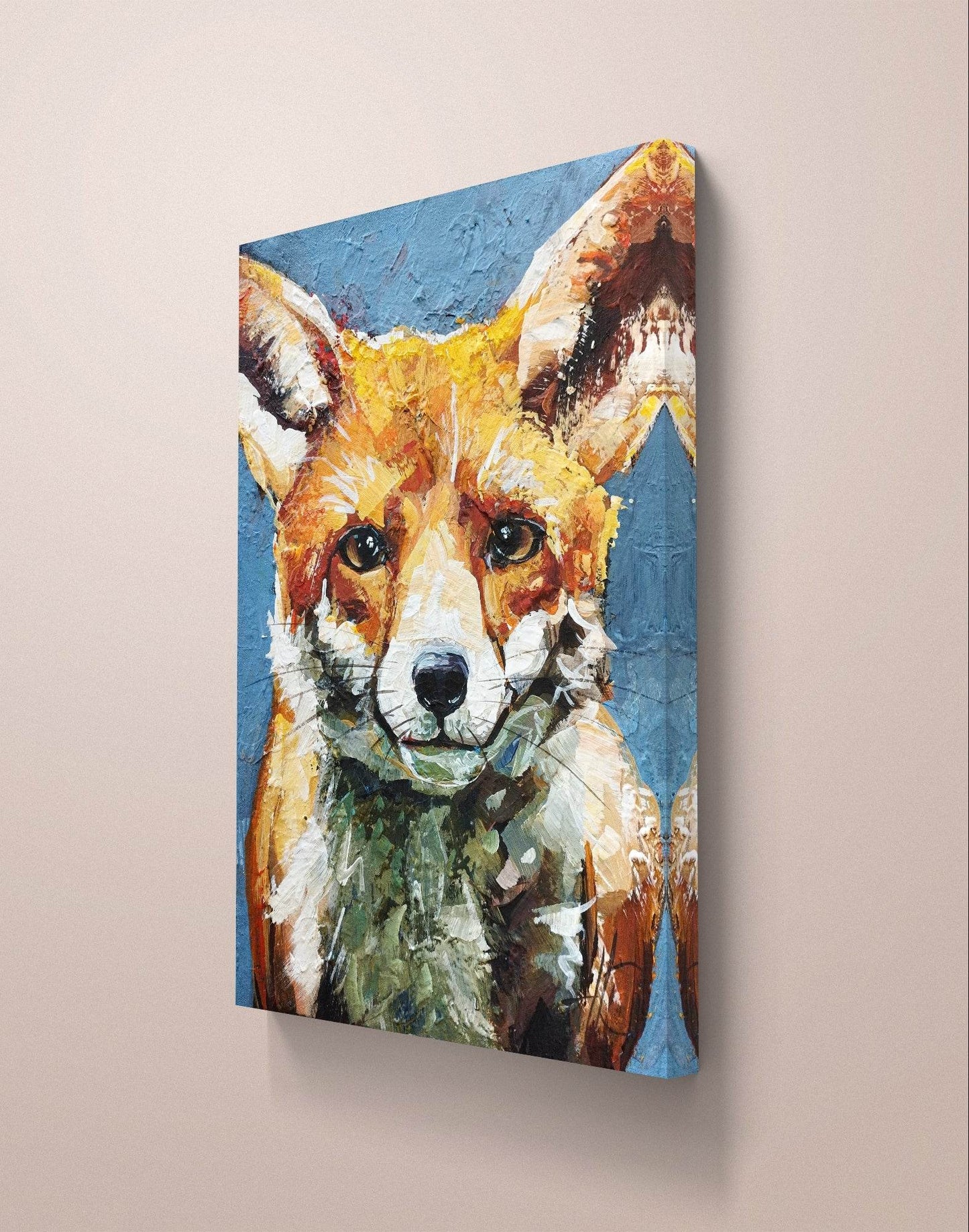 H1Z ART Acrylbild Gemälde Träumender Fuchs – handgemaltes Original Acrylbild (30 x 40 cm)