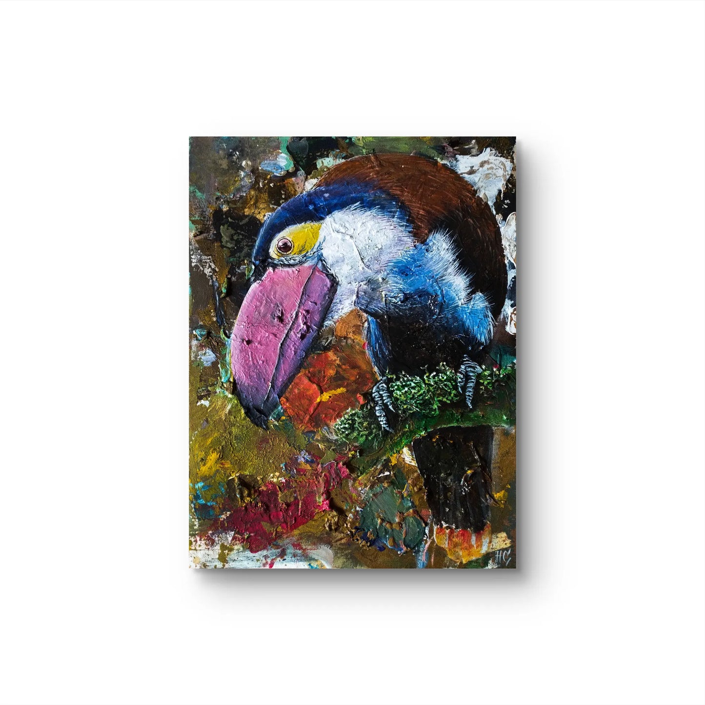 Gemälde Tukan – handgemaltes Original Acrylbild (30 x 40 cm)