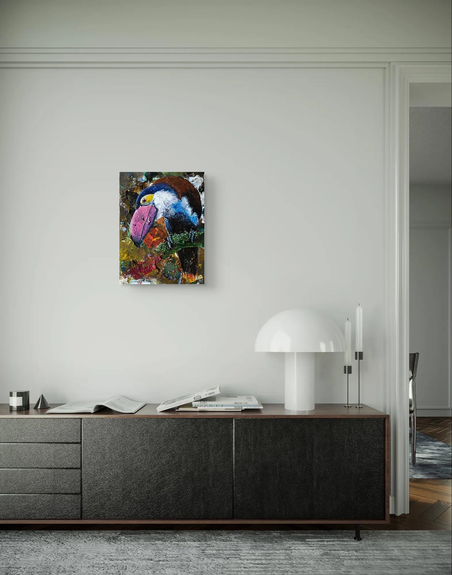 Gemälde Tukan – handgemaltes Original Acrylbild (30 x 40 cm)