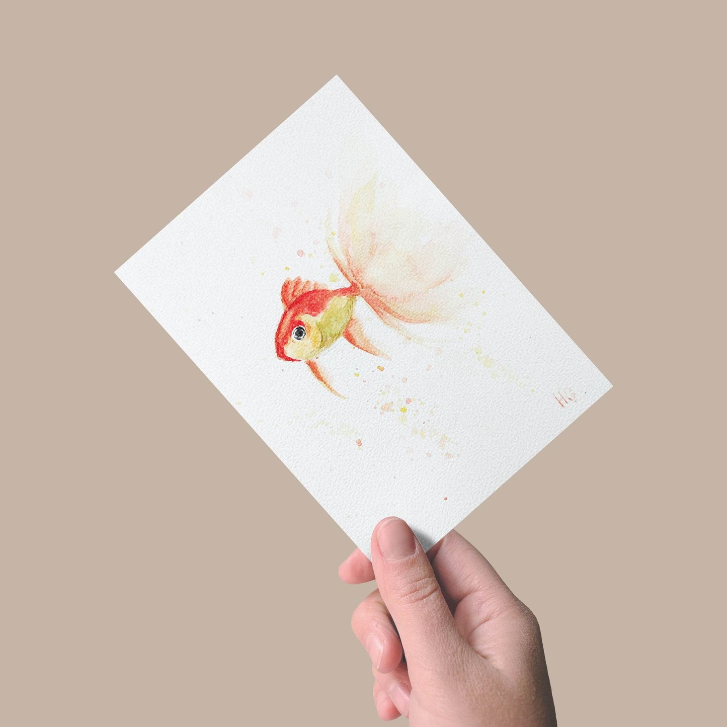 H1Z ART Grußkarte Postkarte „Glasträumer“ – Handgemalt