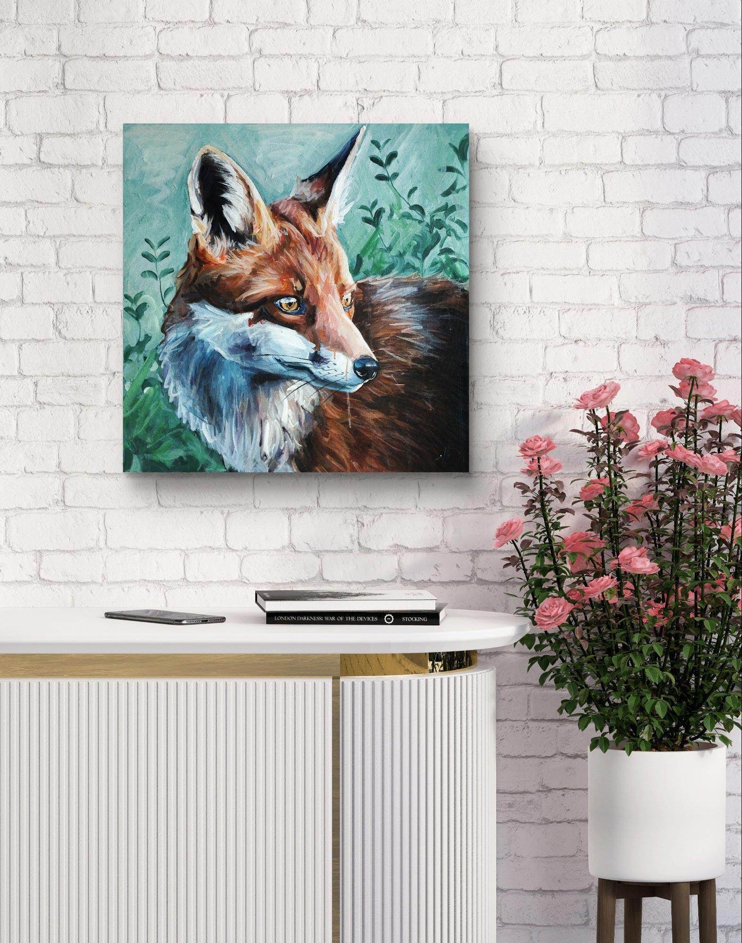 Gemälde tükis Fuchs – handgemaltes Original Acrylbild (70 x 70 cm)