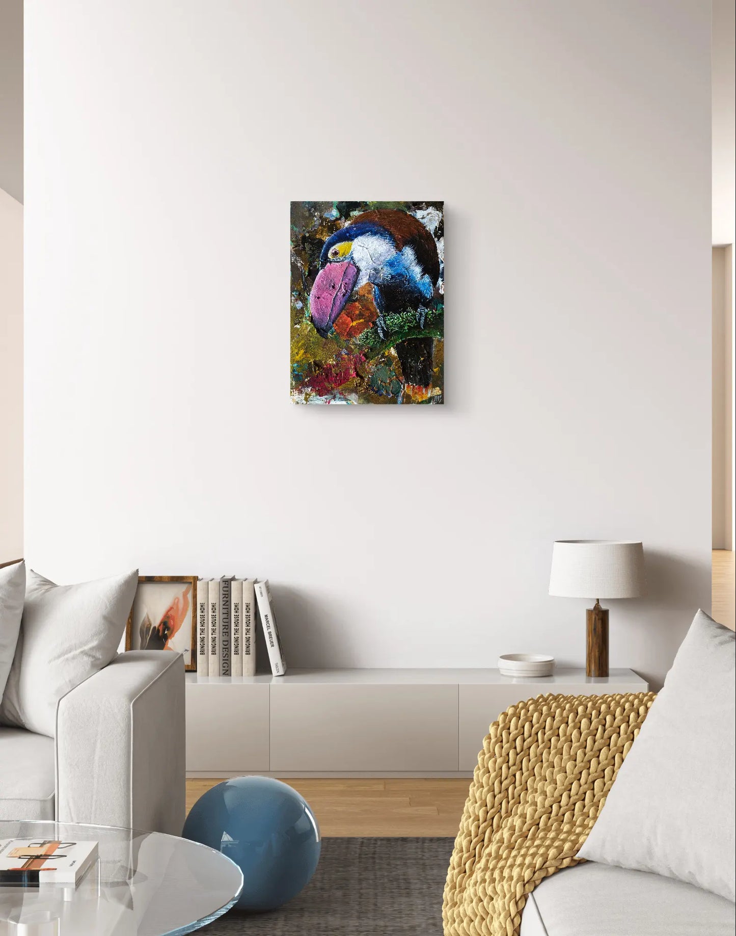 Gemälde Tukan – handgemaltes Original Acrylbild (30 x 40 cm)