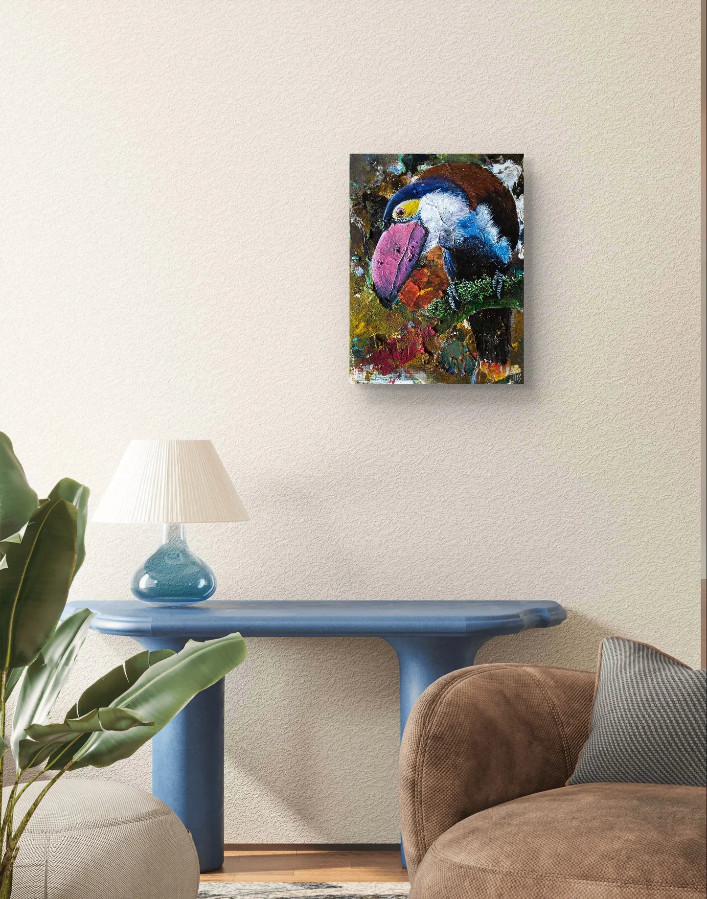 Gemälde Tukan – handgemaltes Original Acrylbild (30 x 40 cm)