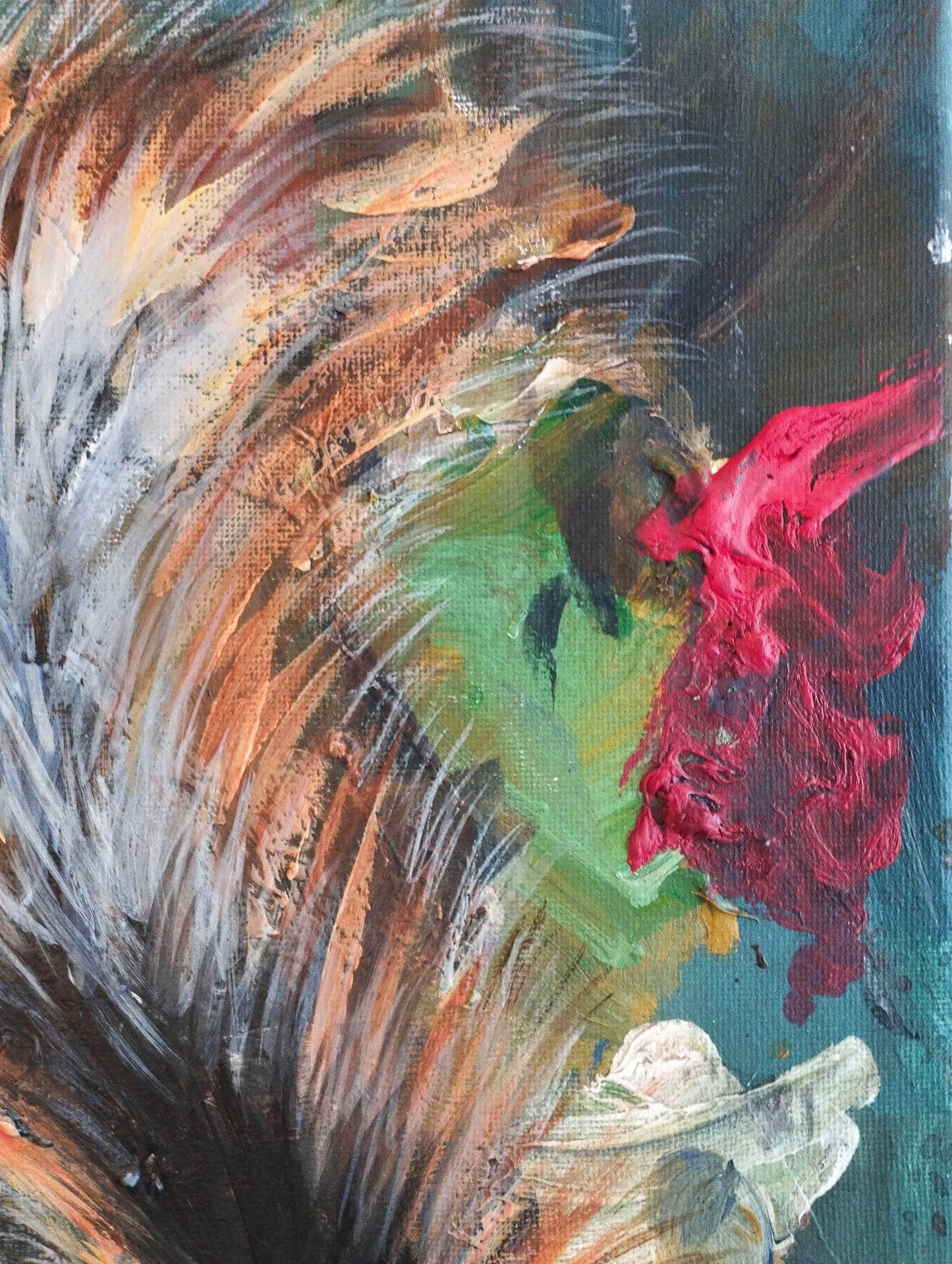 H1Z ART Acrylbild Gemälde Eichhörnchen – handgemaltes Original Acrylbild (30 x 40 cm)