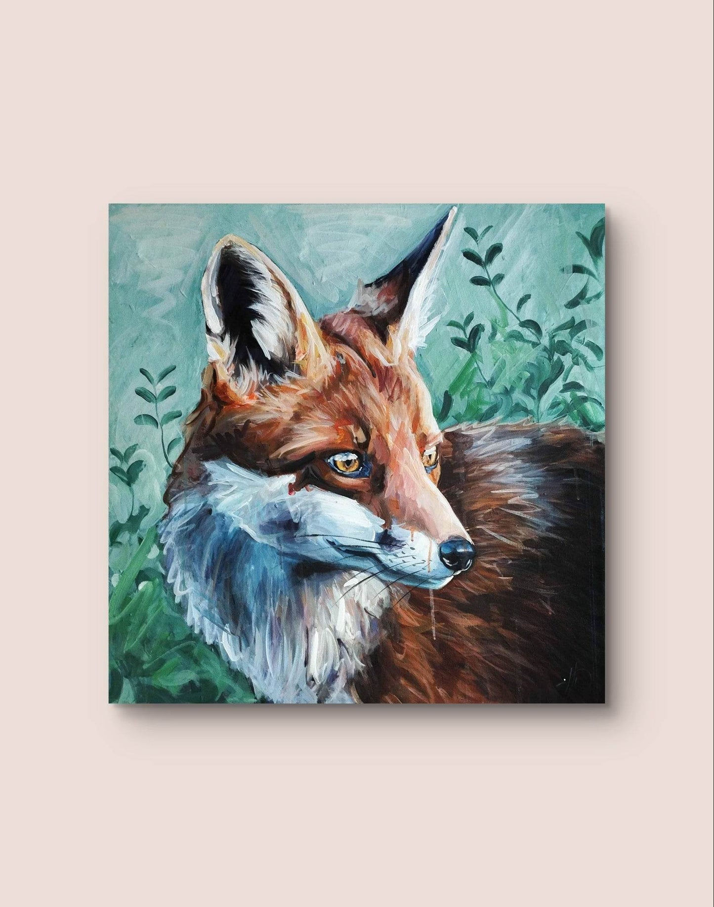 Gemälde tükis Fuchs – handgemaltes Original Acrylbild (70 x 70 cm)
