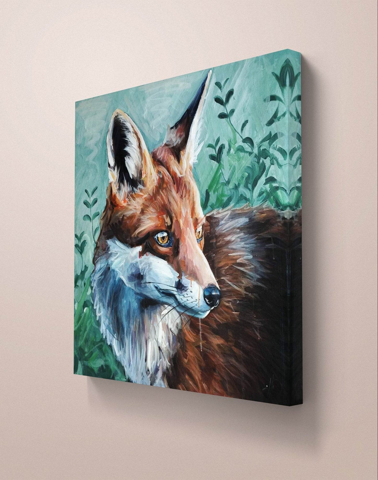 Gemälde tükis Fuchs – handgemaltes Original Acrylbild (70 x 70 cm)