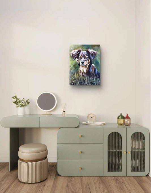 H1Z ART Acrylbild Gemälde Chihuahua – handgemaltes Original Acrylbild (30 x 40 cm)