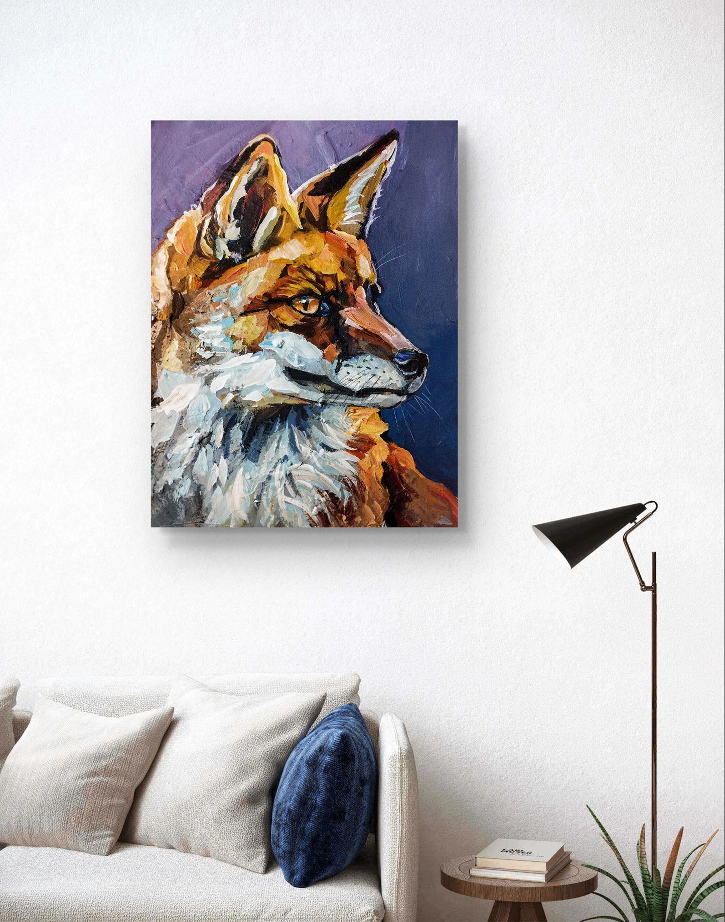 H1Z ART Acrylbild Gemälde Fuchsträume – handgemaltes Original Acrylbild (30 x 40 cm)
