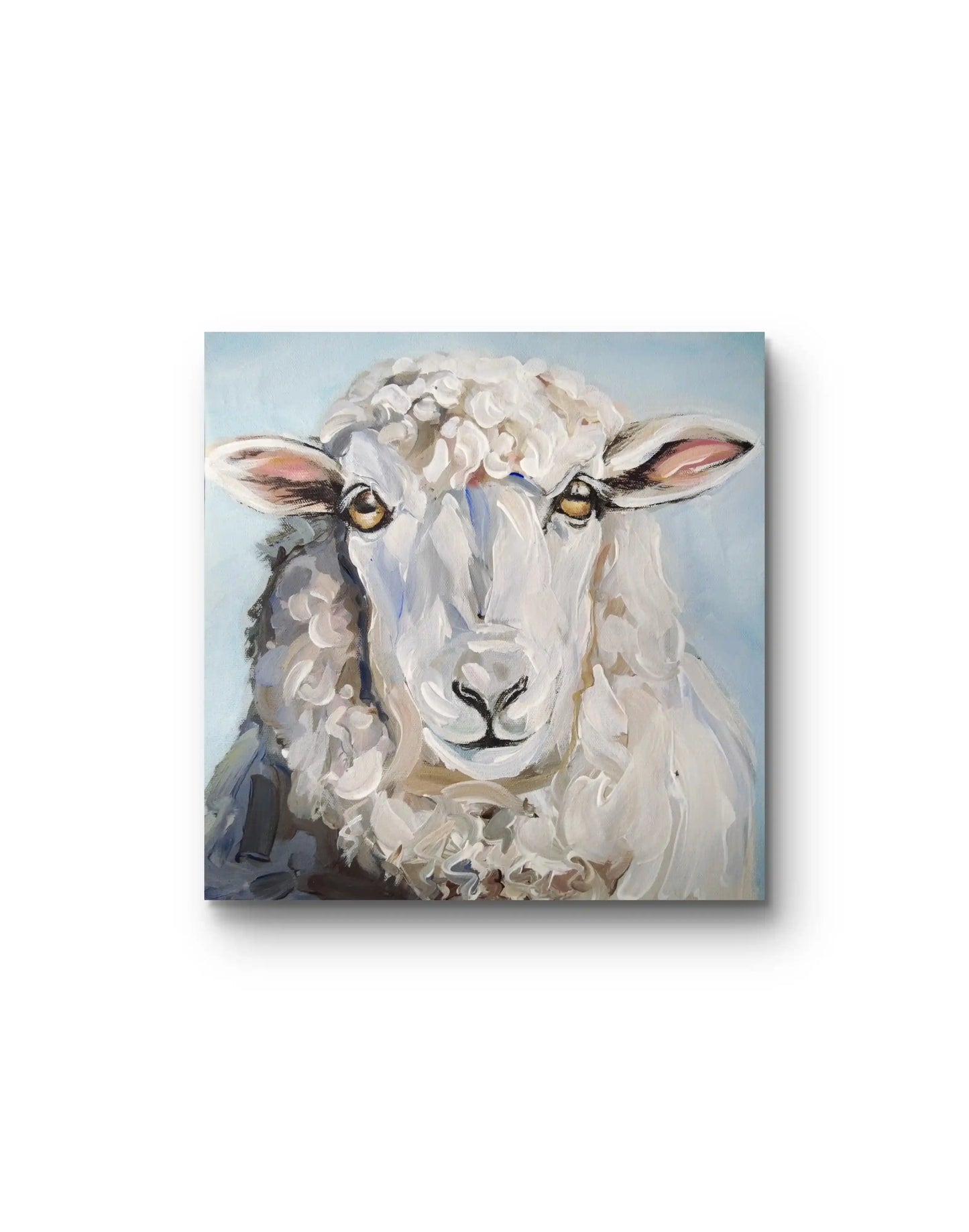 Schaf Tierportrait Acrylbild auf Leinwand, Acrylbild für Schlafzimmer oder Arbeitszimmer