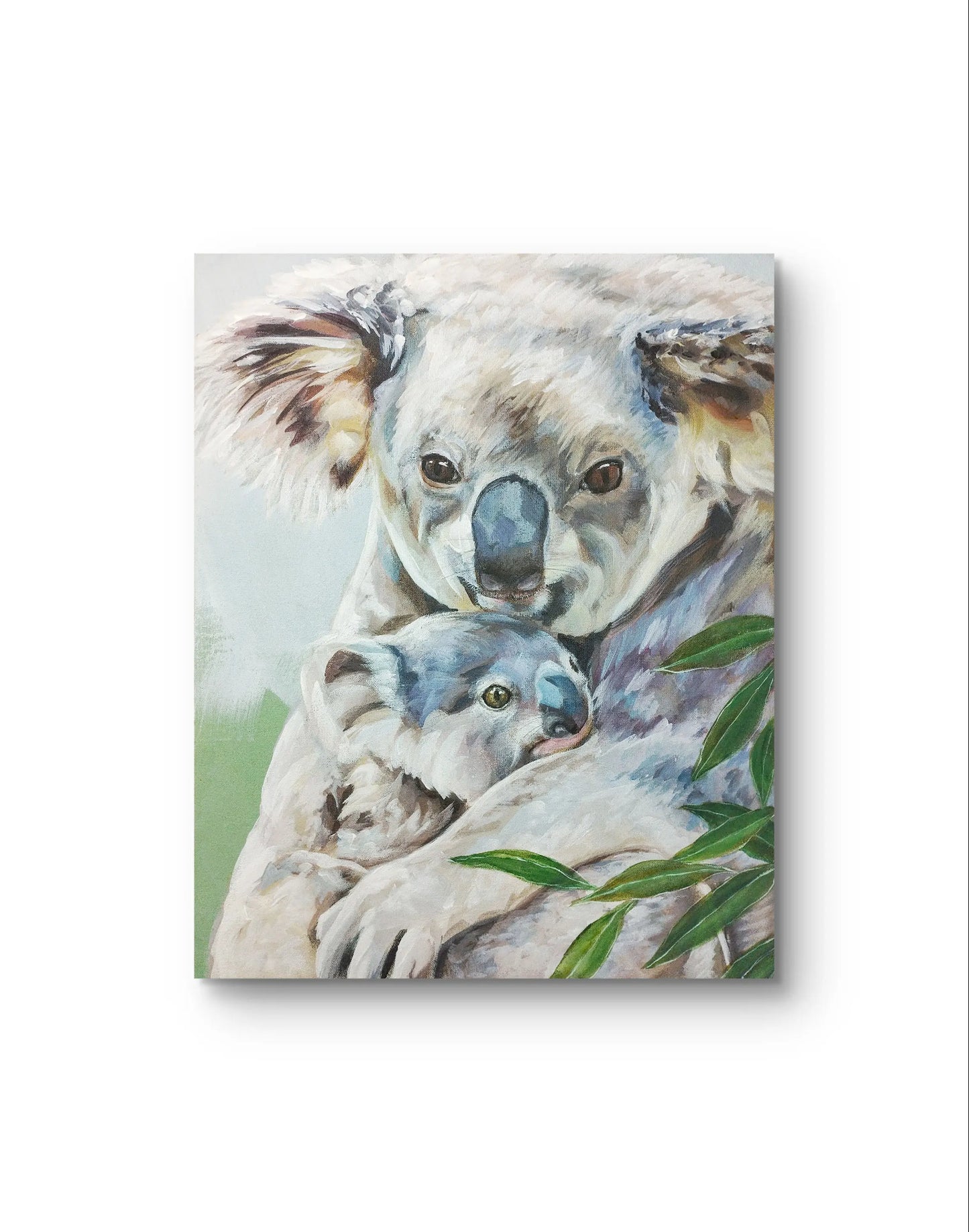 H1Z ART Acrylbild Gemälde Koala-Knuddel – handgemaltes Original Acrylbild (40 x 50 cm)