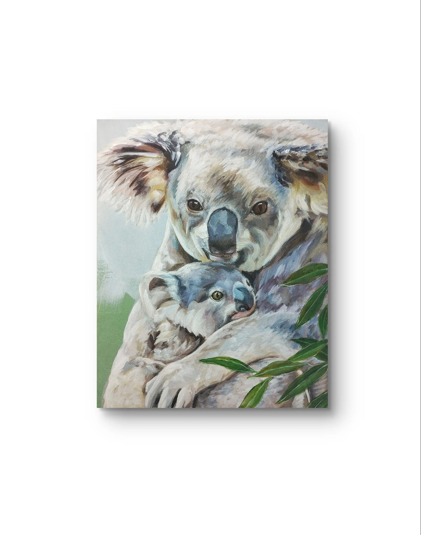 H1Z ART Acrylbild Gemälde Koala-Knuddel – handgemaltes Original Acrylbild (40 x 50 cm)