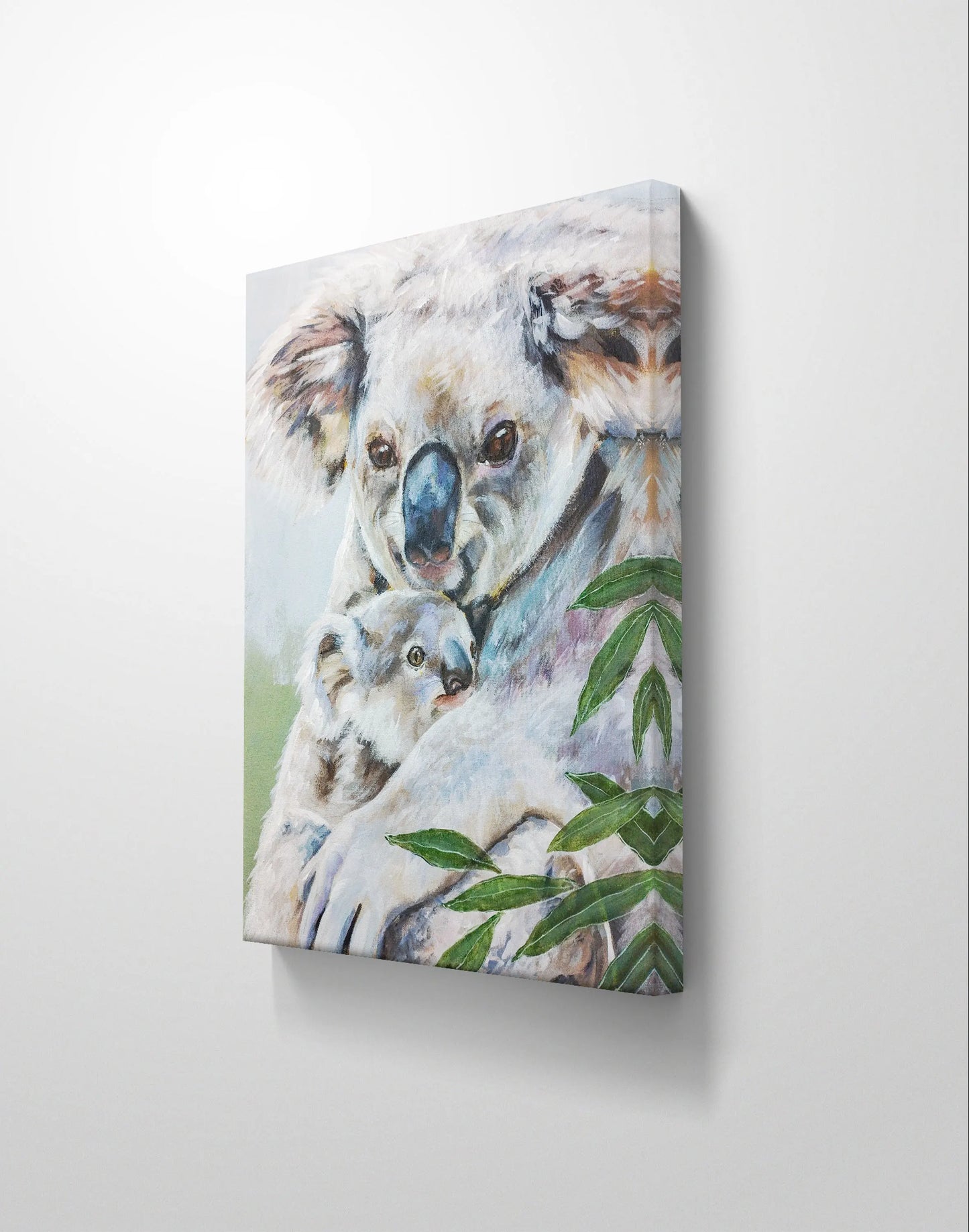 H1Z ART Acrylbild Gemälde Koala-Knuddel – handgemaltes Original Acrylbild (40 x 50 cm)