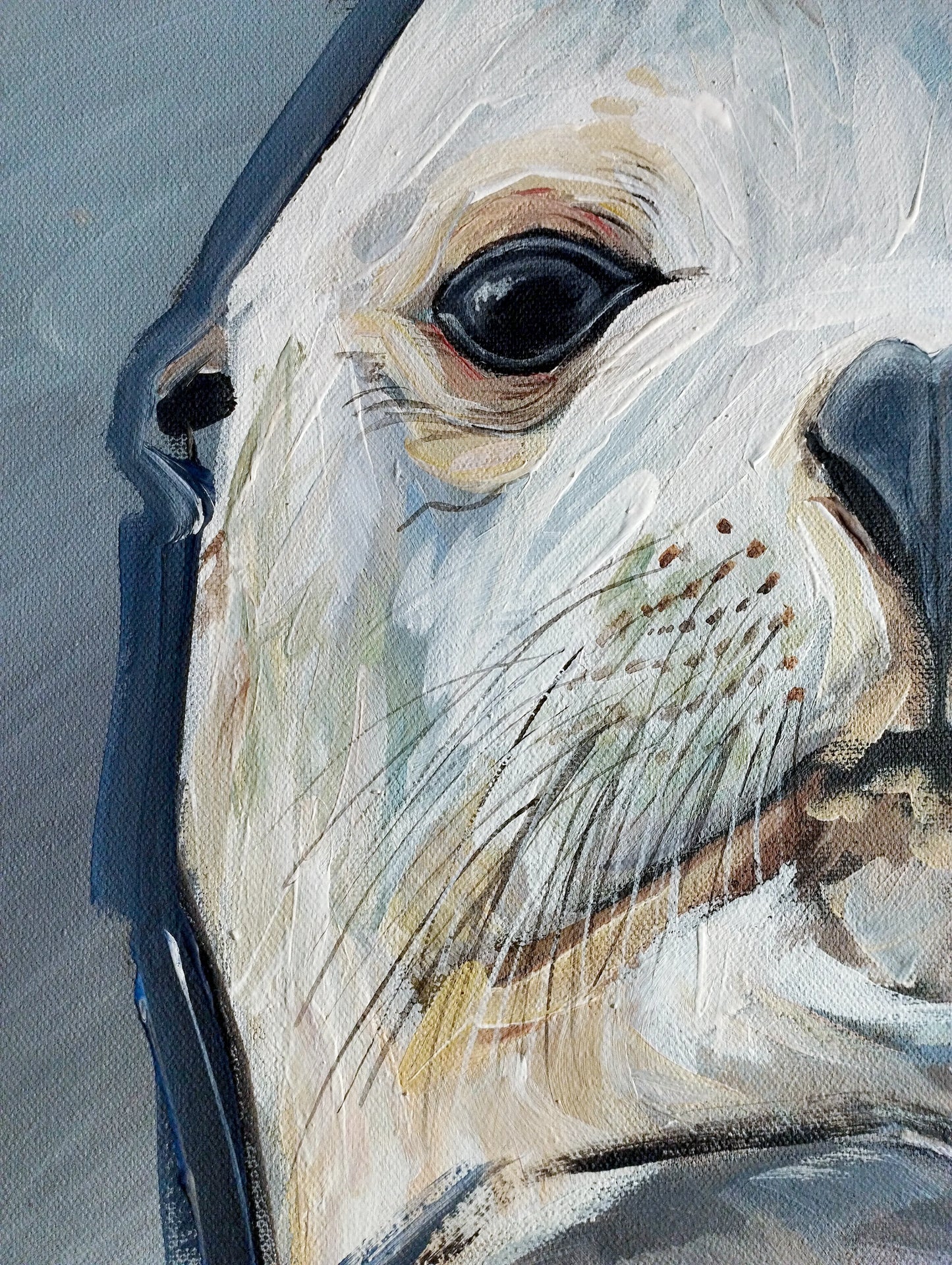 H1Z ART Acrylbild Gemälde Seehund und Kind – handgemaltes Original Acrylbild (40 x 50 cm)