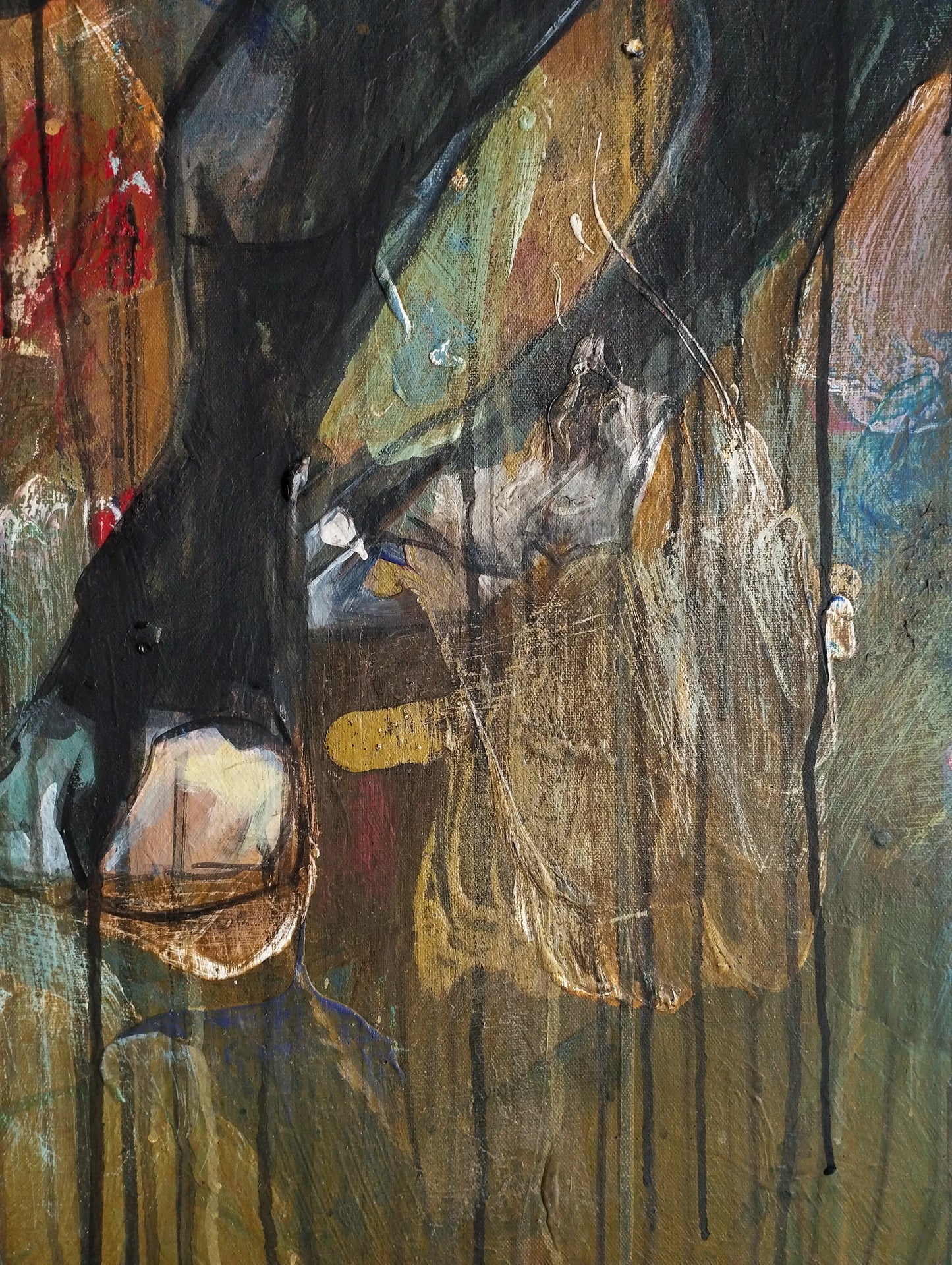 Gemälde Starker Stier – handgemaltes Original Acrylbild (140 x 145 cm)