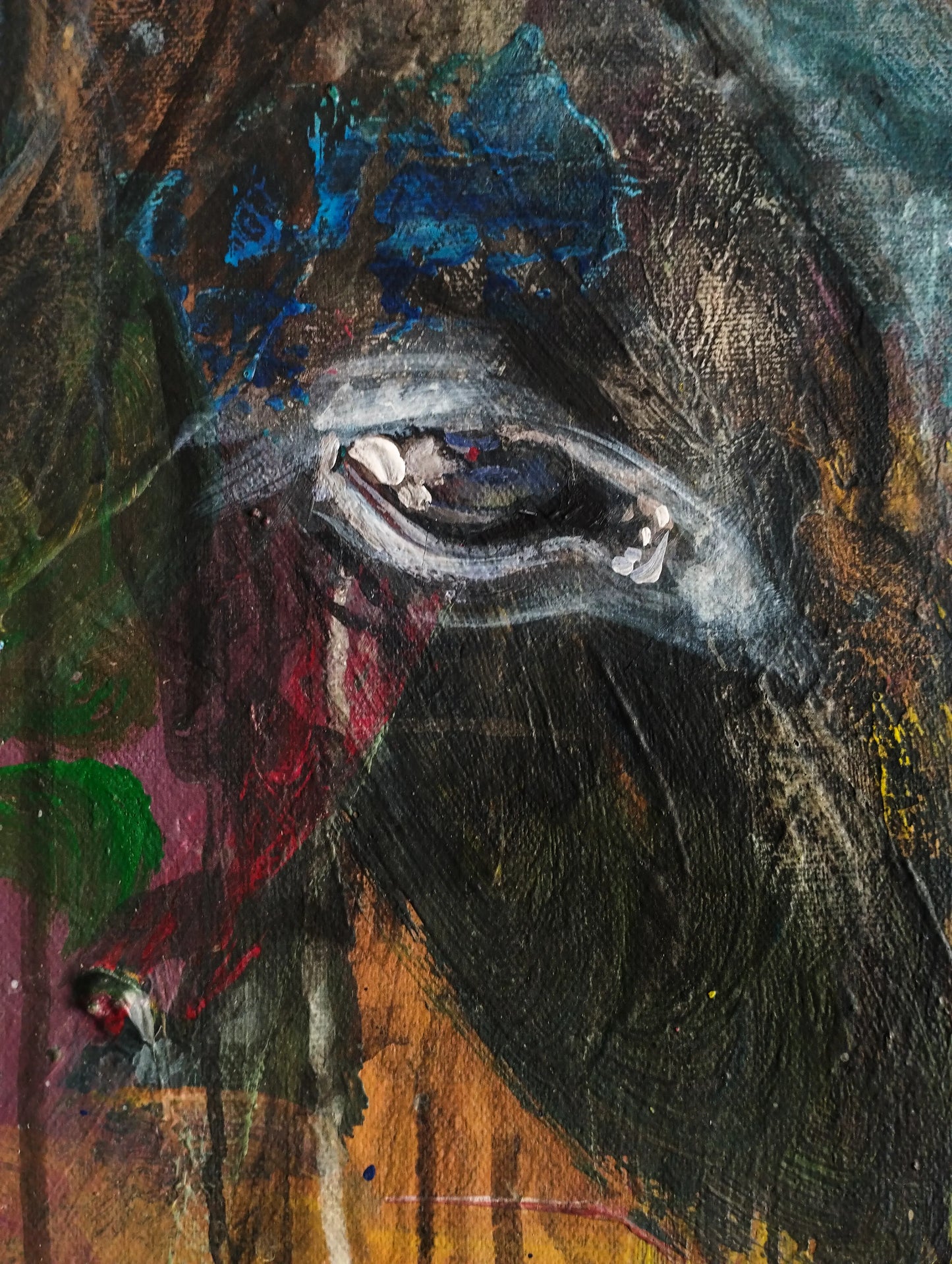 Gemälde Starker Stier – handgemaltes Original Acrylbild (140 x 145 cm)