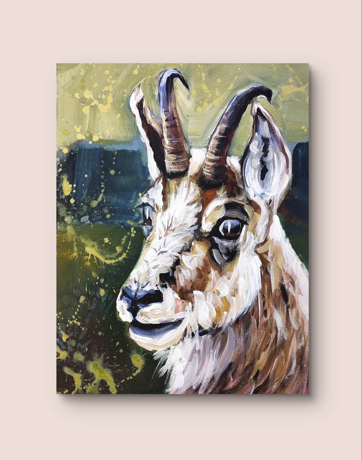 Gemälde Ziege – handgemaltes Original Acrylbild (30 x 40 cm)