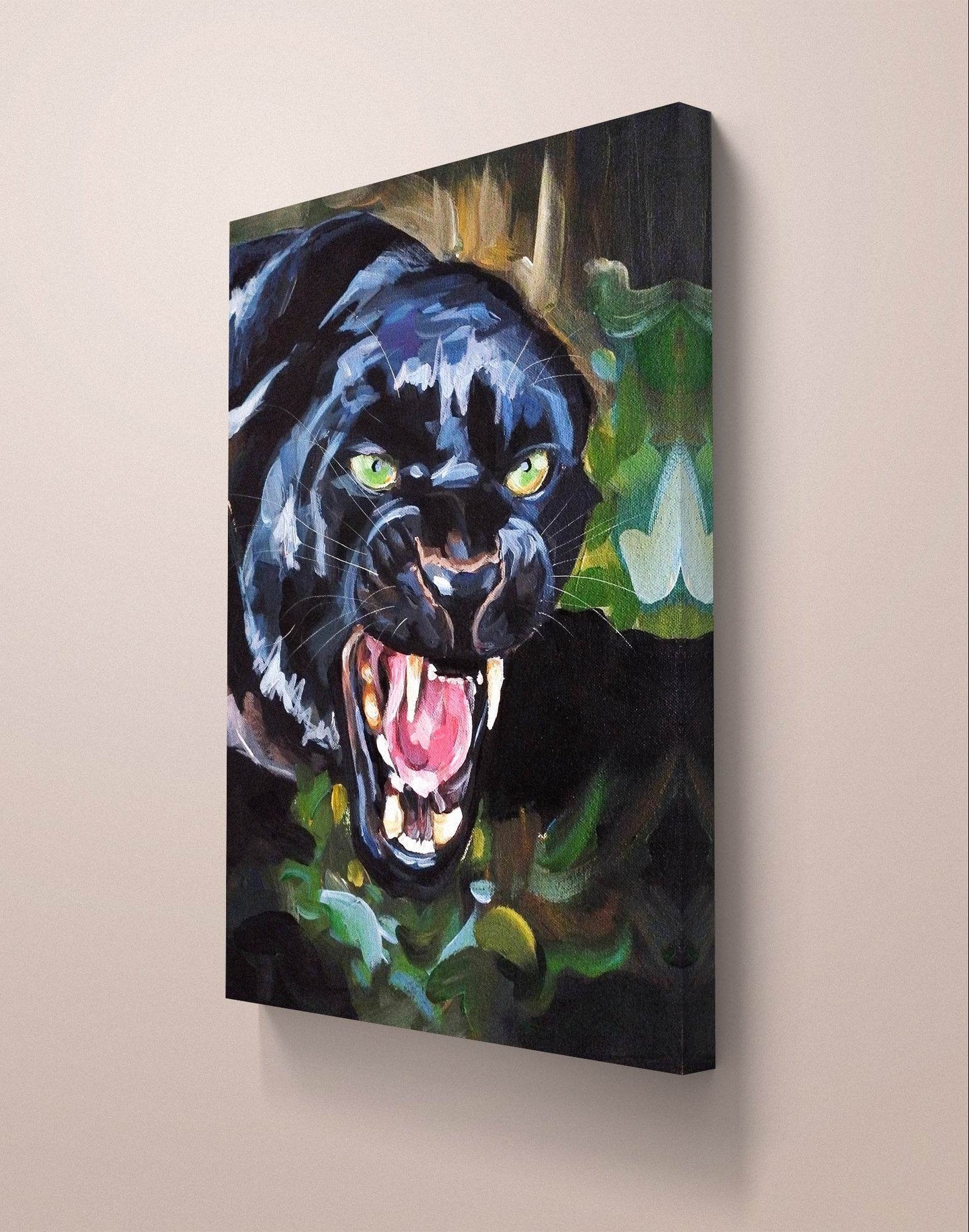 Gemälde Puma – handgemaltes Original Acrylbild (30 x 40 cm)