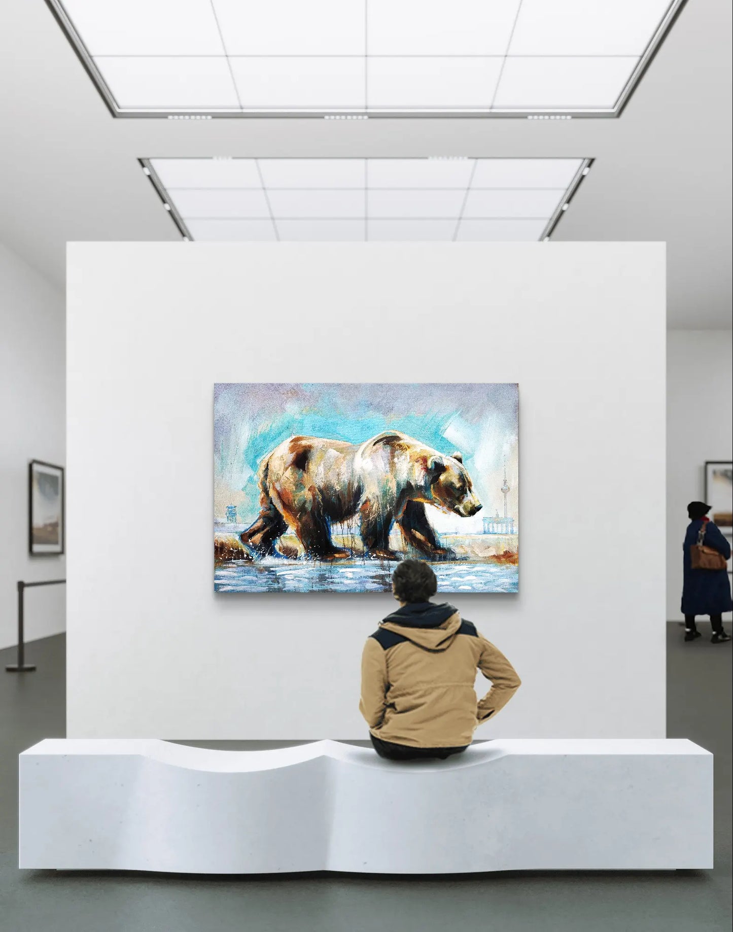 Gemälde Berliner Bär – handgemaltes Original Acrylbild (78 x 115 cm)