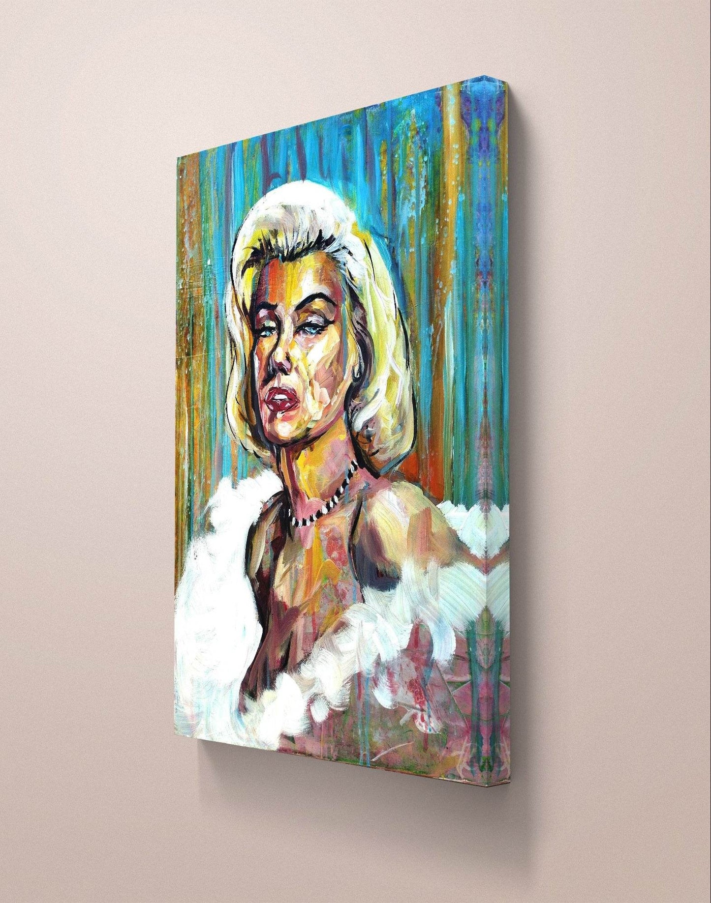 H1Z ART Acrylbild Gemälde Marilyn Monroe Original Acrylbild (50 x 70 cm)