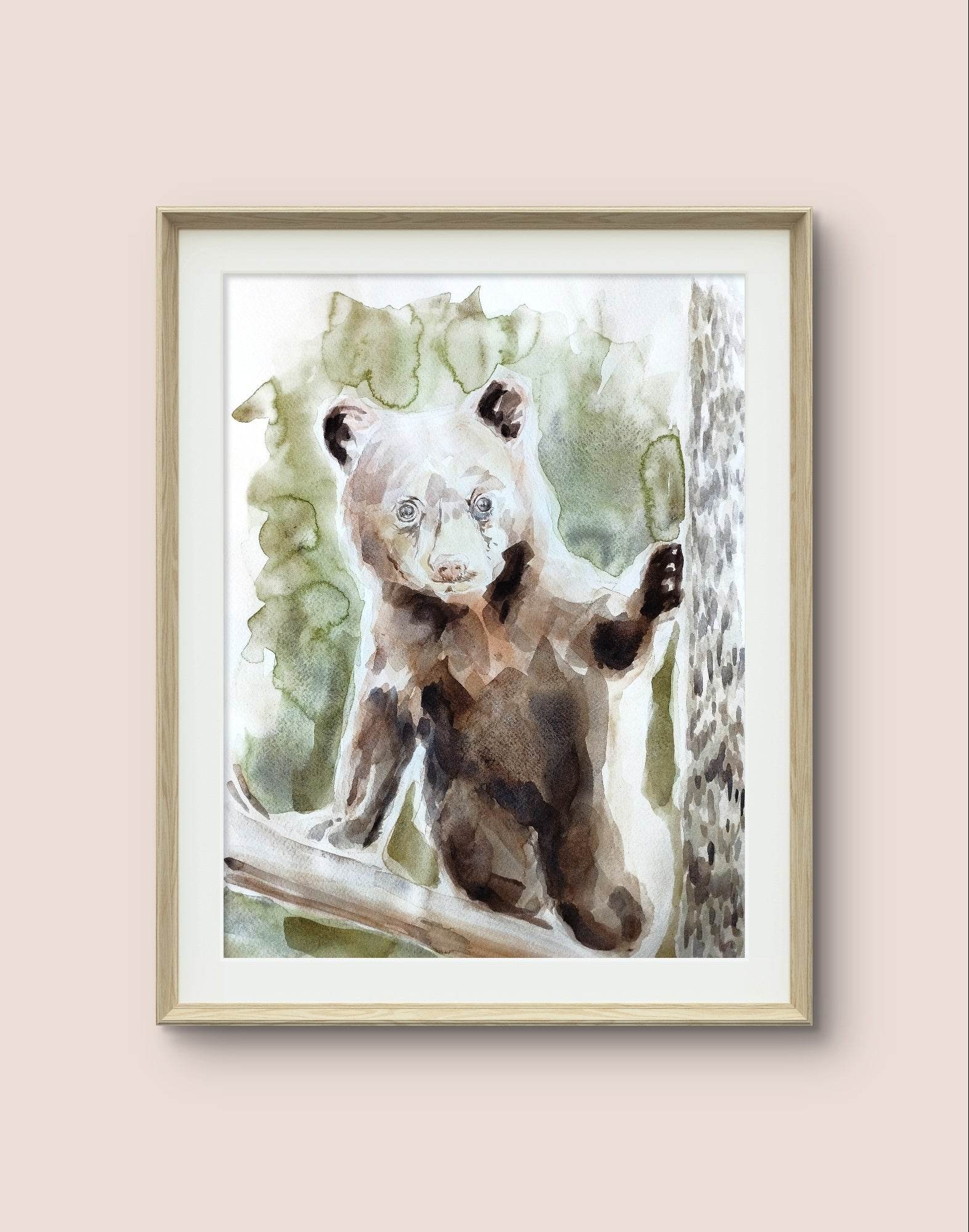 Heinz Acrylbild Aquarellbild Bär (30 × 40 cm)