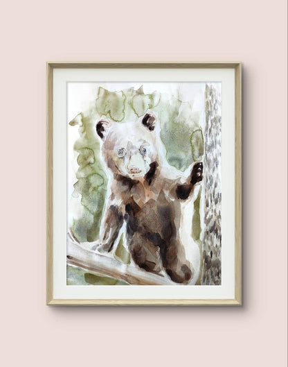 Heinz Acrylbild Aquarellbild Bär (30 × 40 cm)