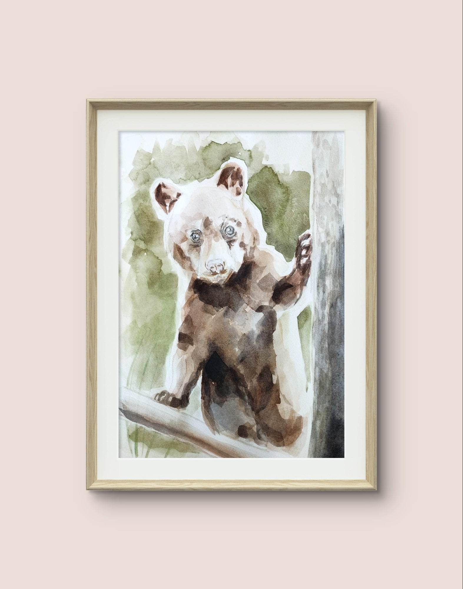 Heinz Acrylbild Aquarellbild Bär (30 × 40 cm)