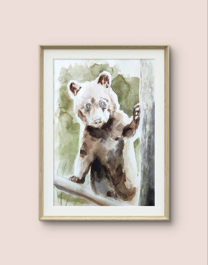 Heinz Acrylbild Aquarellbild Bär (30 × 40 cm)