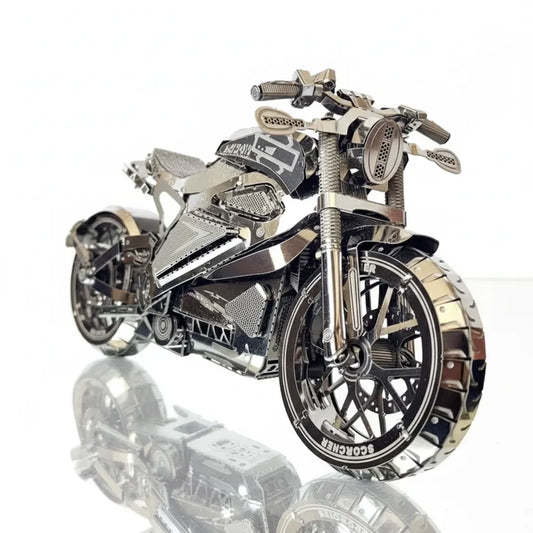 Motorrad 3D Puzzle Metall Bausatz Erwachsene Bike Modell Chrome