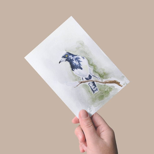 Postkarte „Elster“ – Handgemalt