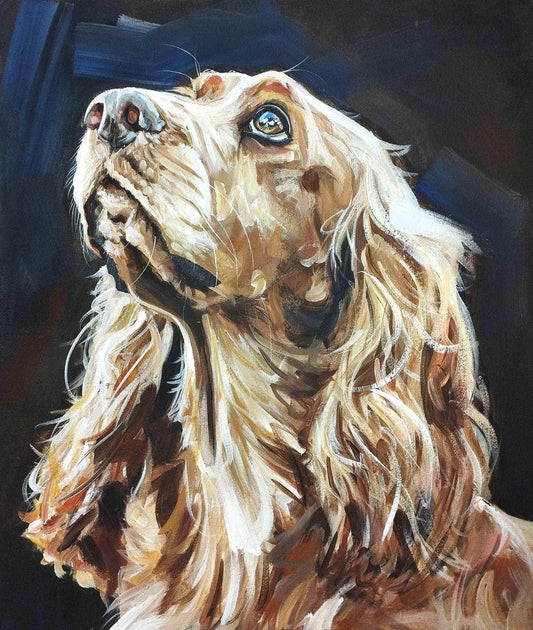 Gemälde Cocker Spaniel – handgemaltes Original Acrylbild (50 x 60 cm)