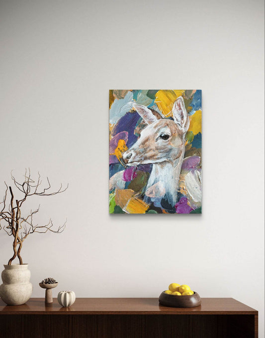 Gemälde weiße Rabe – handgemaltes Original Acrylbild (30 x 40 cm) - H1Z Art
