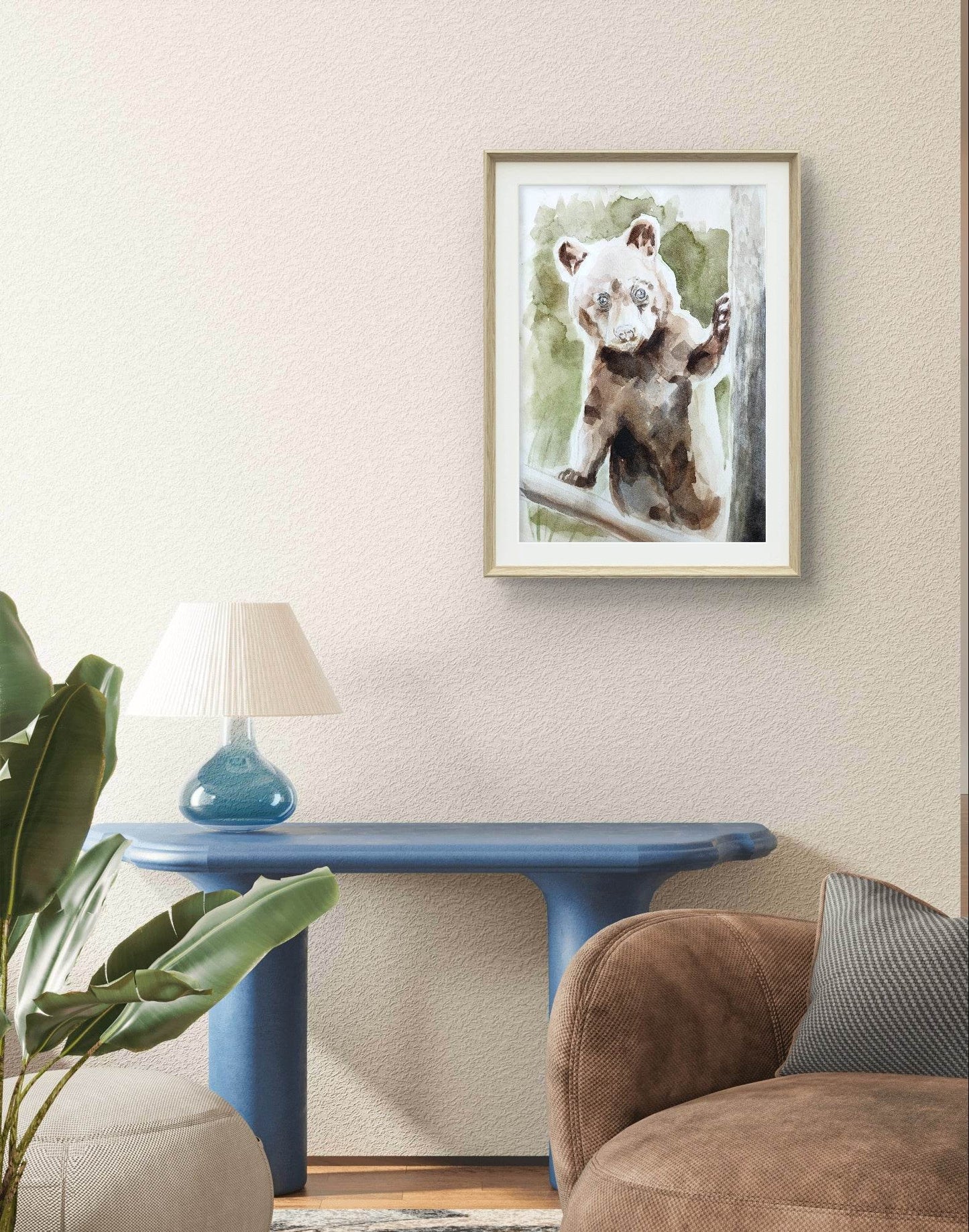 Heinz Acrylbild Aquarellbild Bär (30 × 40 cm)