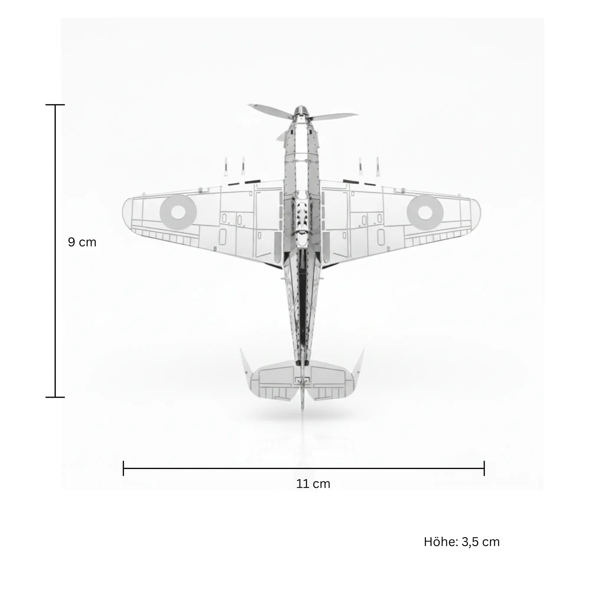 Hurricane Fighter Metall Modell 3D Puzzle fertig gebaut Kampfflugzeug Deko
