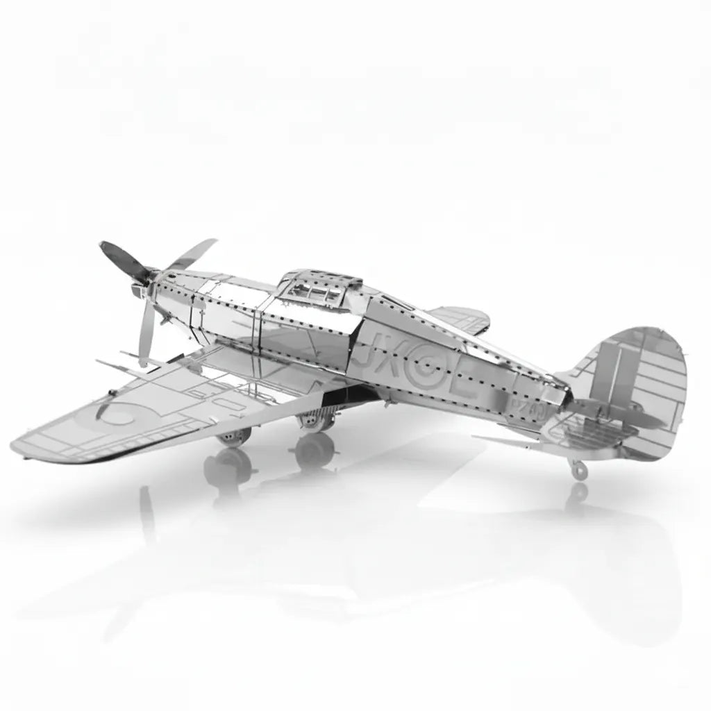 3D Puzzle Metall Teile Hurricane Fighter Lasercut Präzision Flugzeug