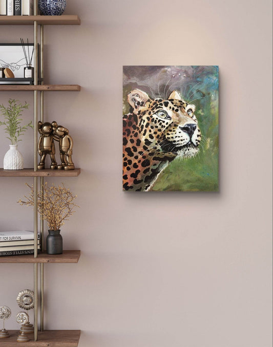 Gemälde Leopard – handgemaltes Original Acrylbild (30 x 40 cm)