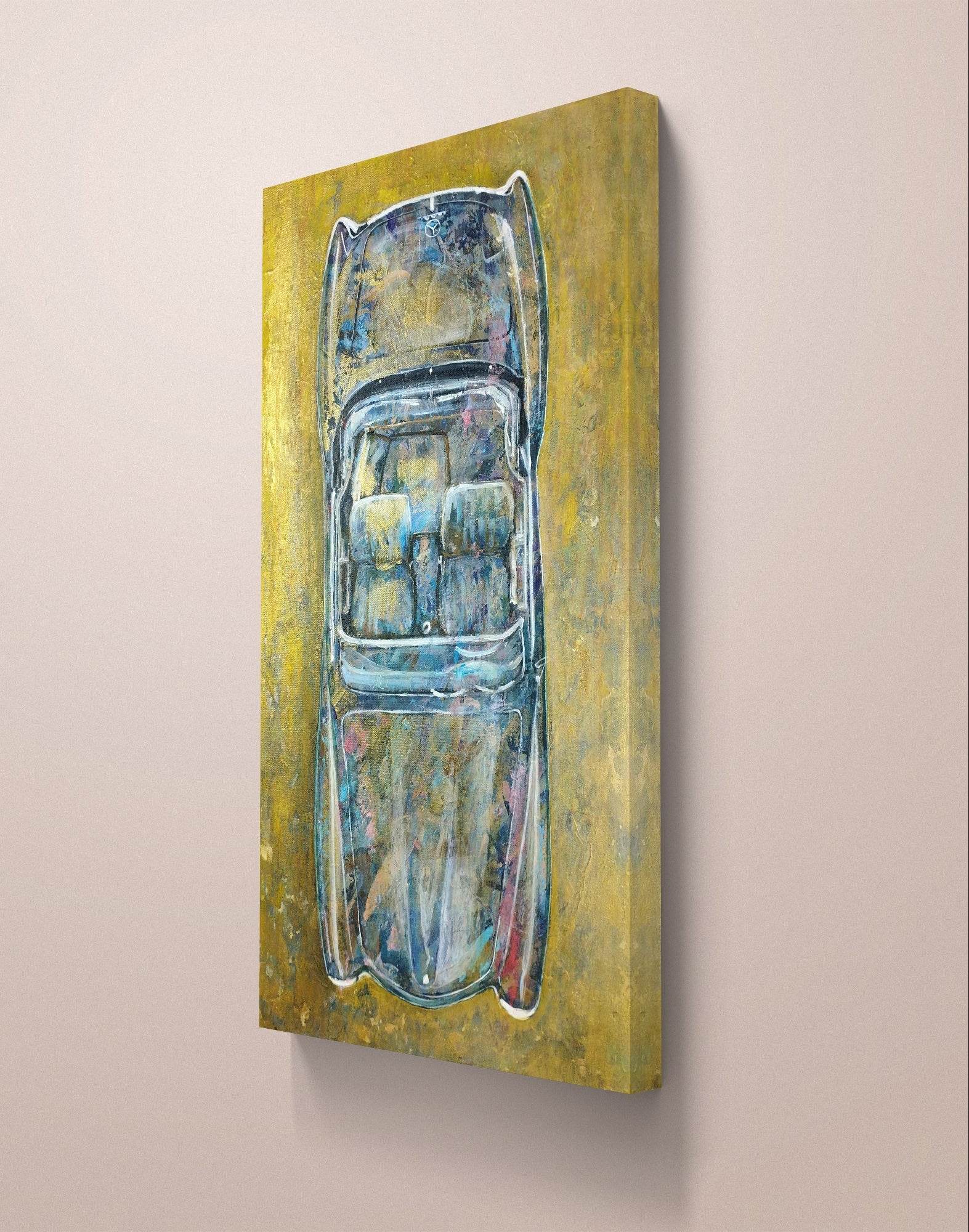 Heinz Acrylbild Wandbild Mercedes-Benz 190 SL Acryl auf Leinwand (85 x 50 cm)