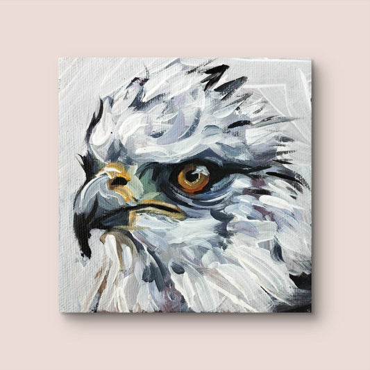 Heinz Acrylbild Wandbild Adler Acryl auf Leinwand (10 x 10 cm)