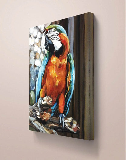 Heinz Acrylbild Wandbild Papagei Acryl auf Leinwand (30 x 40 cm)