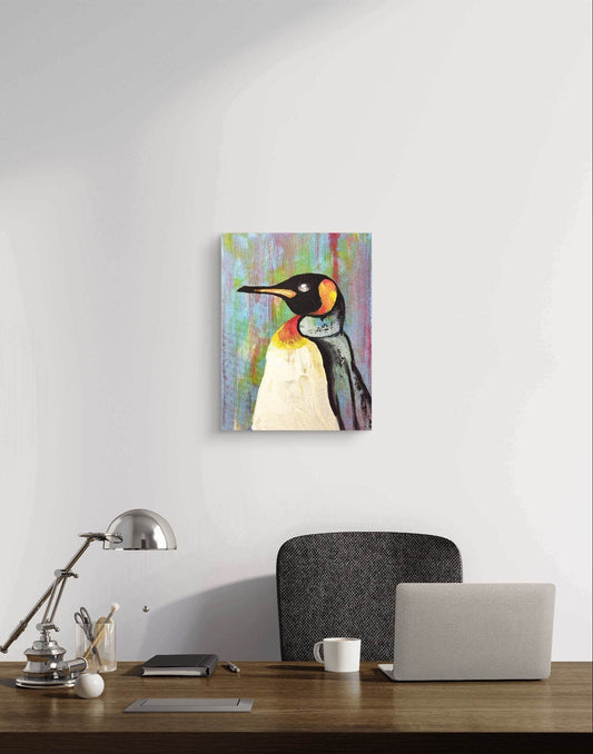 Gemälde Pinguin – handgemaltes Original Acrylbild (30 x 40 cm)