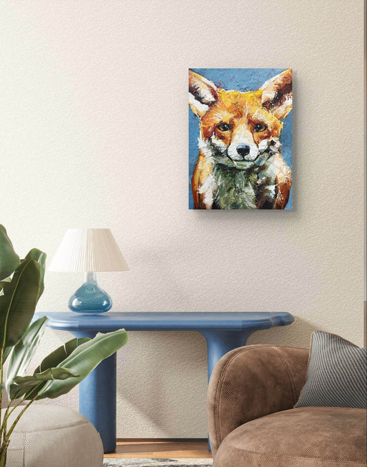 Gemälde Fuchs Porträt – handgemaltes Original Acrylbild (30 x 40 cm)