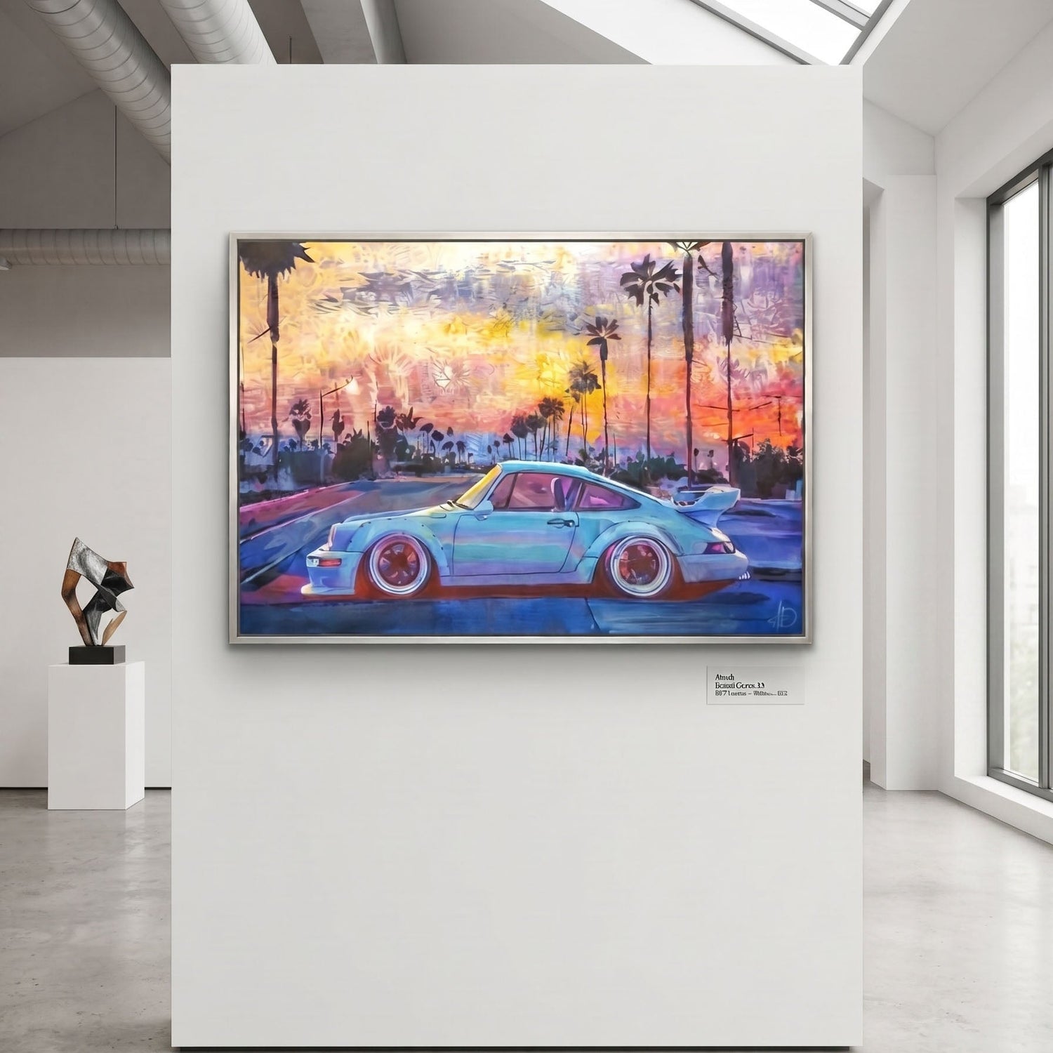 Handgemaltes Porsche Gemälde auf Leinwand – modernes Original Acrylbild als exklusives Wandbild für Sportwagen- und Kunstliebhaber.