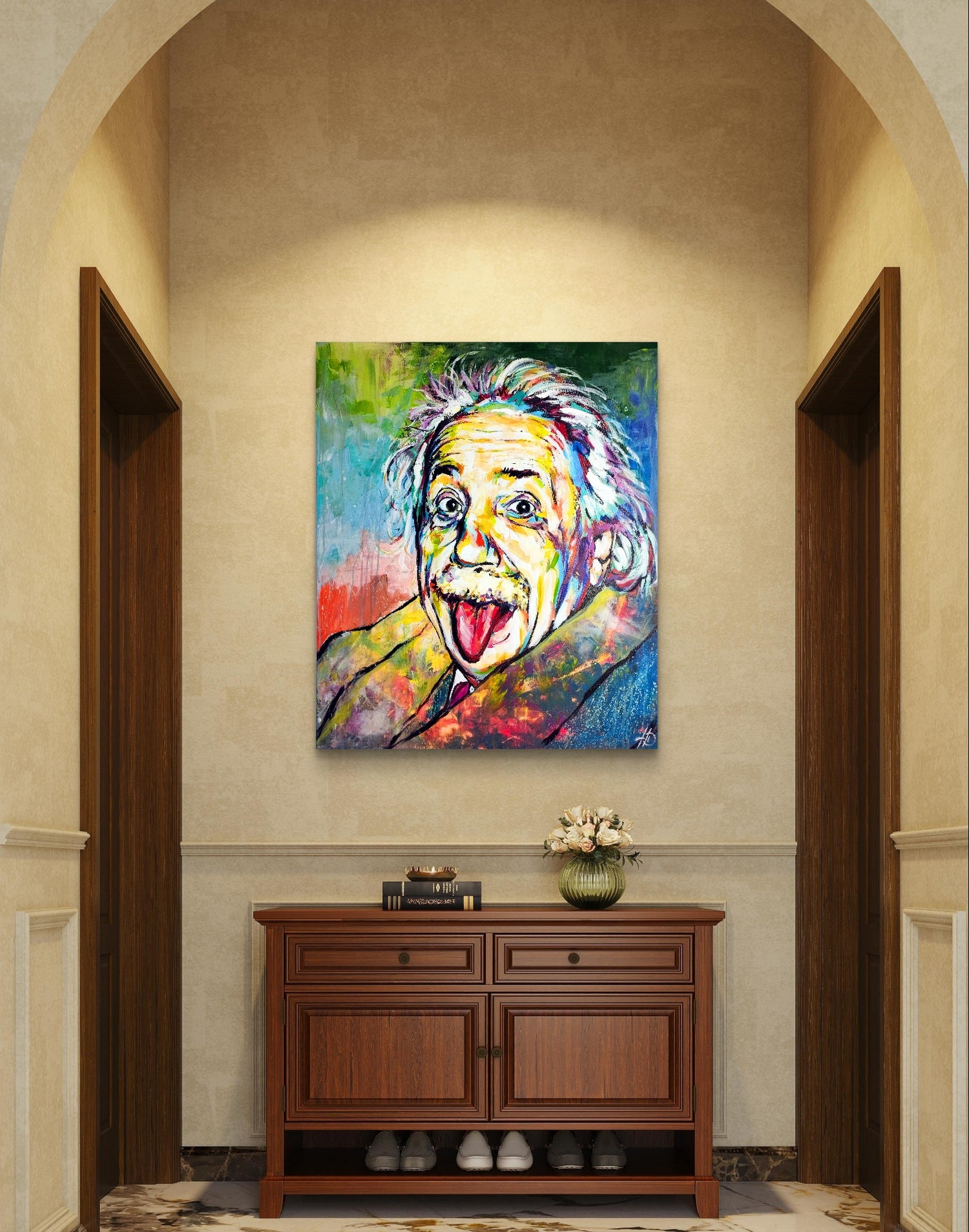 Daniel Heinz – Acryl auf Leinwand, 92 × 77 cm (2023) | Privatsammlung Rom