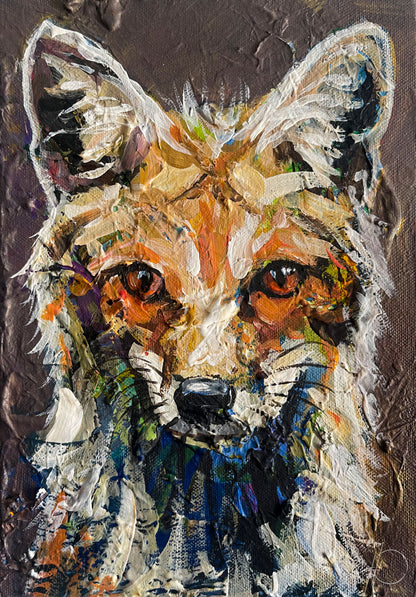  Original Acrylgemälde Fuchs auf Leinwand – handgemalte Tierkunst von Heinz
Atelier.
