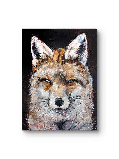 Fuchs Acrylgemälde handgemalt – Tierkunst original, moderne Tierbilder kaufen