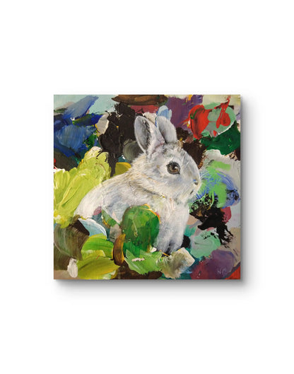 Feldhase Acrylbild auf Leinwand, stille Momente, Wanddeko für Schlafzimmer oder Arbeitszimmer
