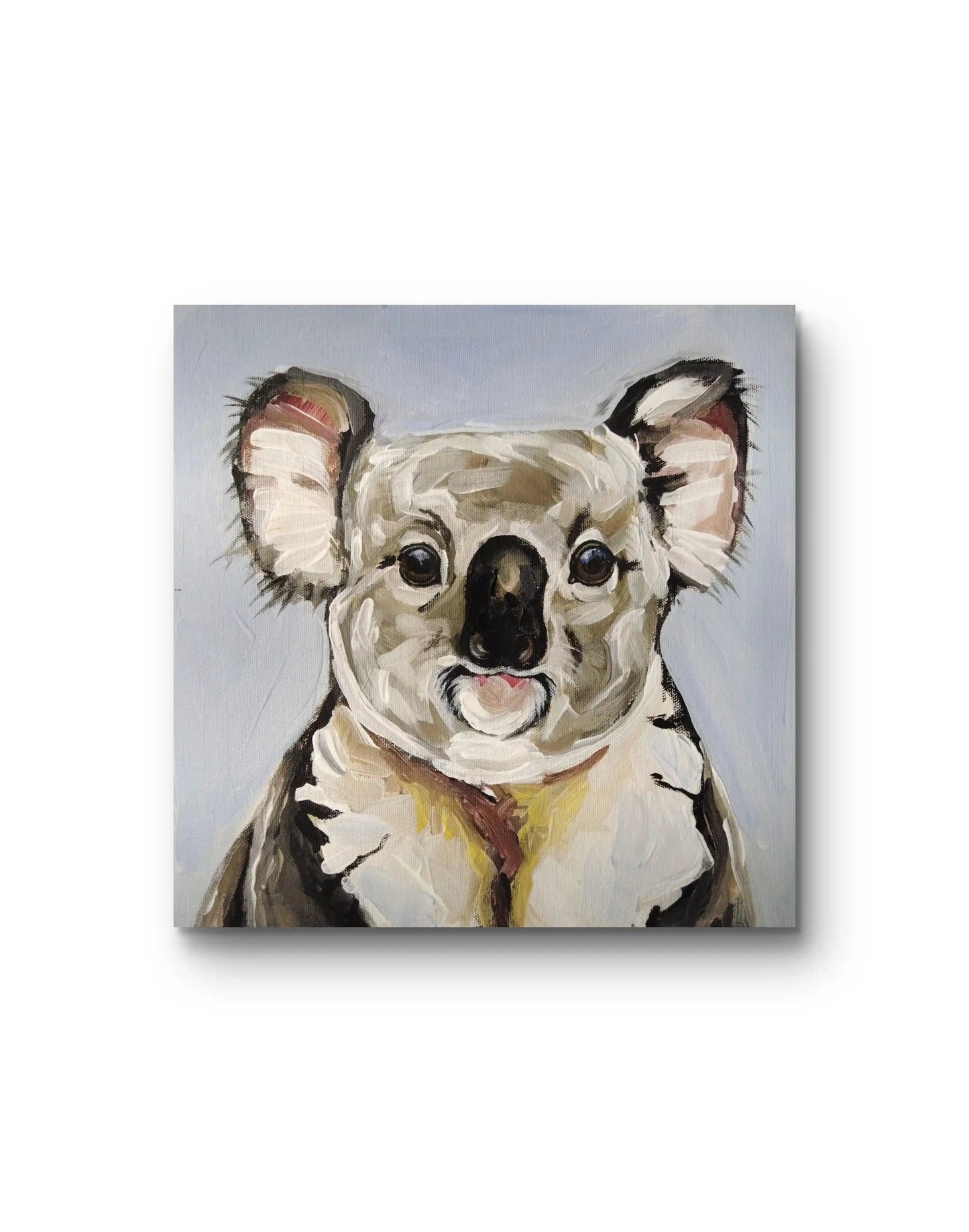 Koala Tierportrait Acrylbild auf Leinwand, ruhige Stimmung, Wanddeko für Schlafzimmer oder Kinderzimmer