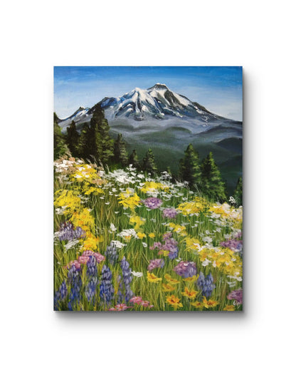 Natur Acrylbild auf Leinwand, Landschaftsmotiv für Schlafzimmer oder Arbeitszimmer