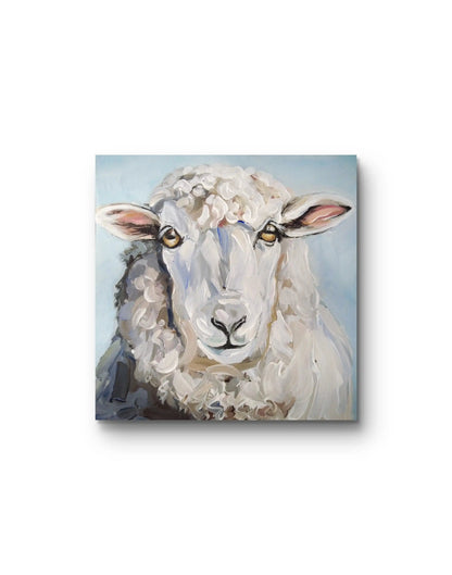 Schaf Tierportrait Acrylbild auf Leinwand, Acrylbild für Schlafzimmer oder Arbeitszimmer