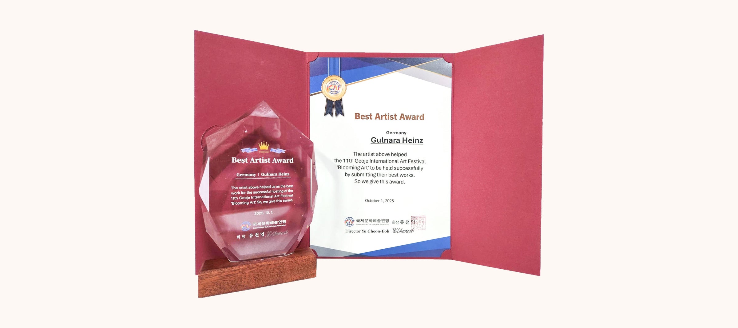 Gulnara Heinz hat den Best Artist Award gewonnen 2025